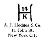 A. J. Hedges & Co. jewelry mark