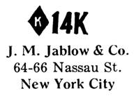J. M. Jablow & Co. jewelry mark