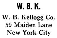 W. B. Kellogg Co. jewelry mark