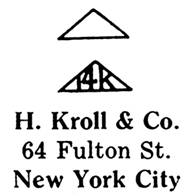 H. Kroll & Co. jewelry mark