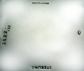 Mark on Lawrence footed plate, with Lebkuecher stamp