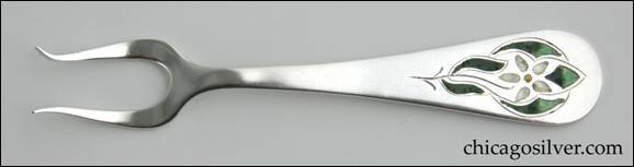 Margaret Rogers enameled silver fork
