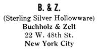 Buchholz & Zelt silver mark