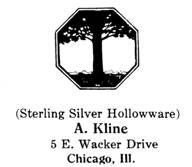 A. Kline silver mark