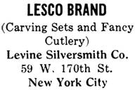 Levine Silversmith Co. silver mark