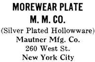 Mautner Mfg. Co. silver mark
