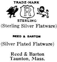 Reed & Barton silver mark