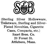 Saart Bros. Co. silver mark