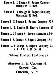 Simeon L. & George H. Rogers Co. silver mark