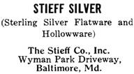 Stieff Co. silver mark