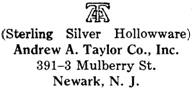 Andrew A. Taylor Co. silver mark