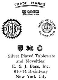 E. & J. Bass silver mark