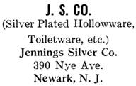 Jennings Silver Co. silver mark