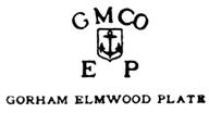 Gorham Mfg. Co. Elmwood Plate silver mark