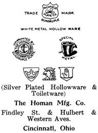 Homan Mfg. Co. silver mark