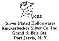 Knickerbocker Silver Co. silver mark