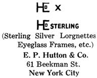 E. P. Hutton & Co. silver mark