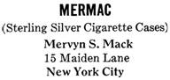 Mervyn S. Mack silver mark