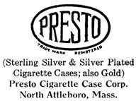 Presto Cigarette Case silver mark