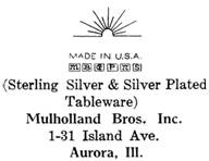 Mulholland Bros. silver mark
