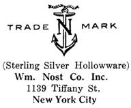 William Nost Co. silver mark