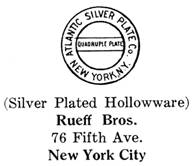 Rueff Bros. silver mark