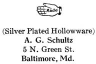 A. G. Schultz silver mark