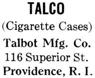 Talbot Mfg. Co. silver mark