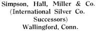 Simpson, Hall, Miller & Co. silver mark