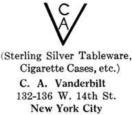 C. A. Vanderbilt silver mark