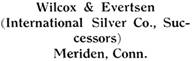 Wilcox & Evertsen silver mark