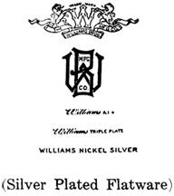Williams Bros. Mfg. Co. silver mark