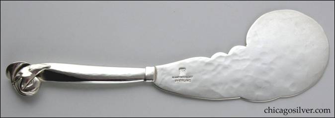 Serving knife, large and heavy, by Peer Smed's daughter Lona P. Schaeffer